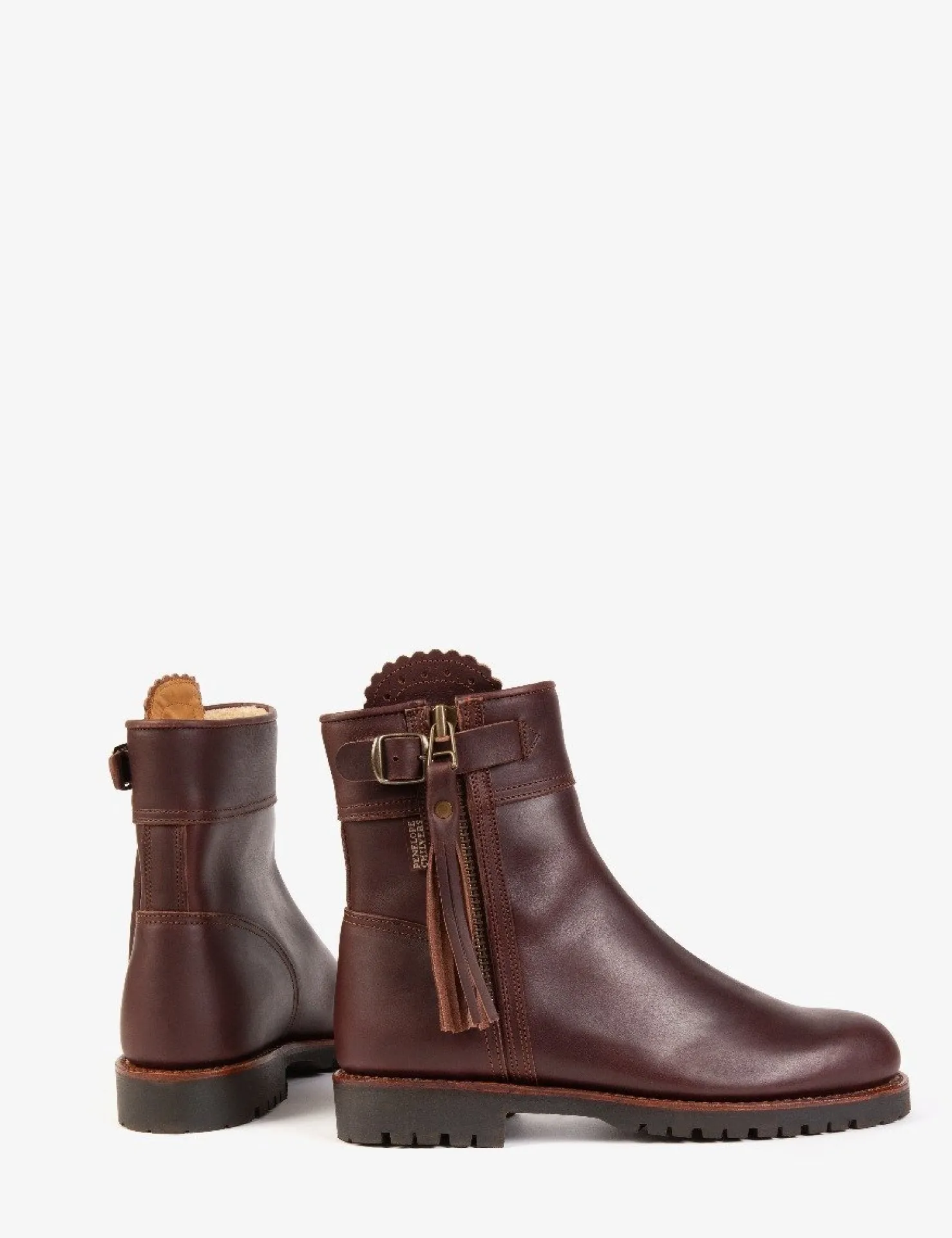 Penelope Chilvers Winter Boots | Wool & Shearling*Cropped Wool-Lined Tassel Boot