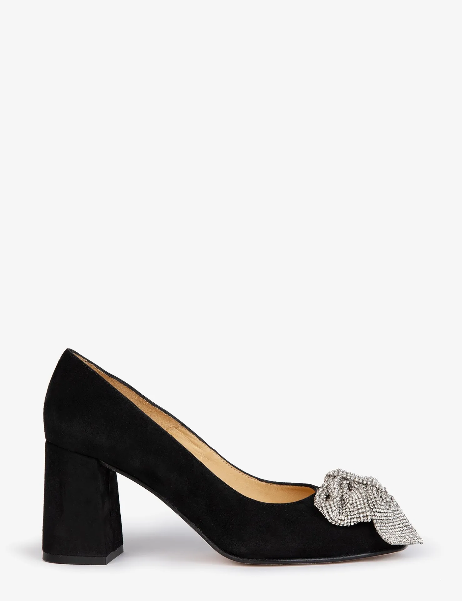 Penelope Chilvers Heeled Shoes*Gamine Bow Suede Shoe